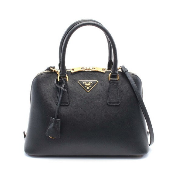 Prada leather handbag black - Picture 1 of 5